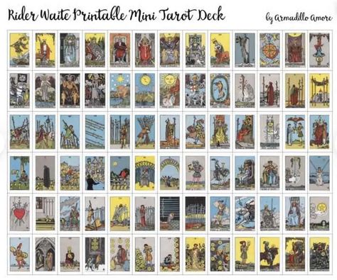 mini printable tarot cards Printable Tarot Cards, Diy Tarot Cards, Kartu Tarot, Rider Waite Tarot Cards, Unique Tarot Decks, Free Tarot Cards, All Tarot Cards, Card Meanings, 78 Tarot Cards