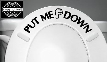 Put Me Down Toilet Seat Sticker Reminder For Him, Funny Toilet Seats, Bathroom Seat, Toilet Decals, Bathroom Wall Stickers, Bathroom Stickers, Bathroom Themes, Wall Seating, Wall Stickers Home Decor