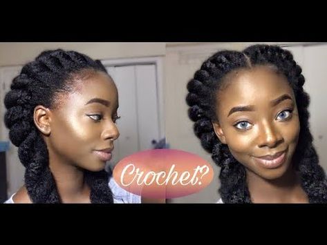 Crochet Feed-In Flat Twists - https://blackhairinformation.com/uncategorized/crochet-feed-flat-twists/ Feed In Flat Twist Hairstyles, Feed In Flat Twist, Feed In Twists, Diy Hairs, 3 Braids, Braid Game, Flat Twists, Natural Girl, Hair Projects