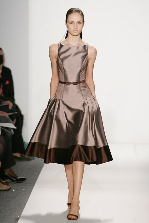 Pin for Later: 43 Reasons Why We Can't Wait For Jason Wu's Spring Collection Jason Wu Fall 2006 Silky, chocolate-colored satin tea dresses punctuated Wu's Fall 2006 collection. Jason Wu Dress, Tea Dresses, Indian Kurti Designs, Marc Jacobs Dress, Occasion Wear Dresses, New York Fall, Dress Up Dolls, Stylish Work Outfits, Elegant Dresses For Women