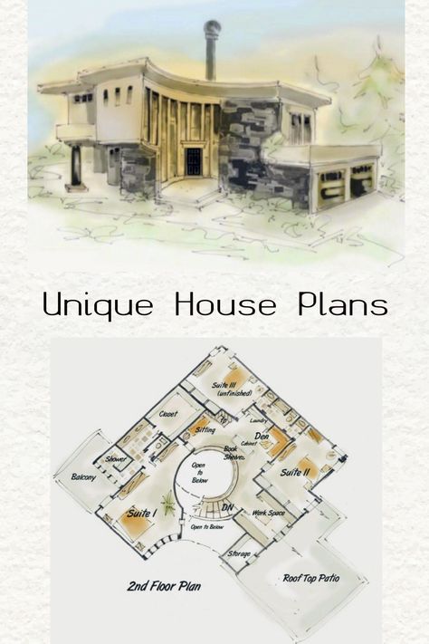 Unique House Plans // Designer homes // mcmansion // Dream Home // luxury home // luxury living // home design // home ideas // architecture // house // home // Unique House Plans // dream home ideas // home sweet home // architectual design // forever home // build your home. #luxuryhomes #dreamhomes #dreamhomeideas #home #homesweethome #uniquehouseplans #uniqueluxurystyle #mcmansion #house #building #amazinghouse Modern Tudor House Exterior, Small Mansions, Great Room Ceiling, 2000 Sq Ft House, Inspirational Architecture, Round House Plans, Sloped Roof, Futuristic House, Designer Homes