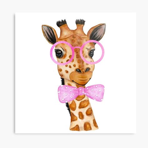 Get my art printed on awesome products. Support me at Redbubble #RBandME: https://www.redbubble.com/i/metal-print/Giraffe-with-Pink-Bow-Tie-and-Pink-Glasses-by-guitarkel/75298233.0JXQP?asc=u Pink Glasses, Pink Giraffe, Pink Bow Tie, A Metal, Pink Bow, Bow Tie, Metal Prints, My Art, Awesome Products