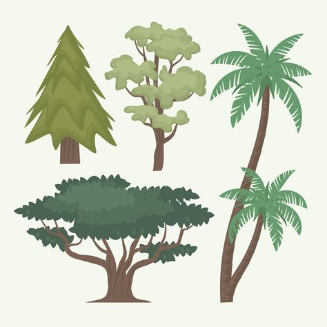 Free Vector | Hand drawn type of trees Different Types Of Trees Drawing, Type Of Trees, Trees Drawing, Types Of Trees, Hand Drawn Type, Scenery Nature, Tree Drawing, Vector Hand, Beautiful Scenery Nature