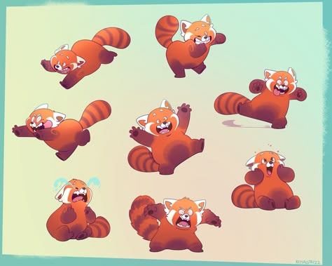 Red Panda Character Design, Panda Character Design, Adventure Time Princesses, 4 Town, Animal Help, Character Model Sheet, Panda Art, Turning Red, Walt Disney Animation Studios