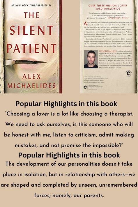 Silent Patient Book Aesthetic, The Silent Patient Aesthetic, The Silent Patient Book, Silent Patient Book, Patient Aesthetic, Patient Quotes, Be Patient Quotes, The Silent Patient, Book Reading Journal