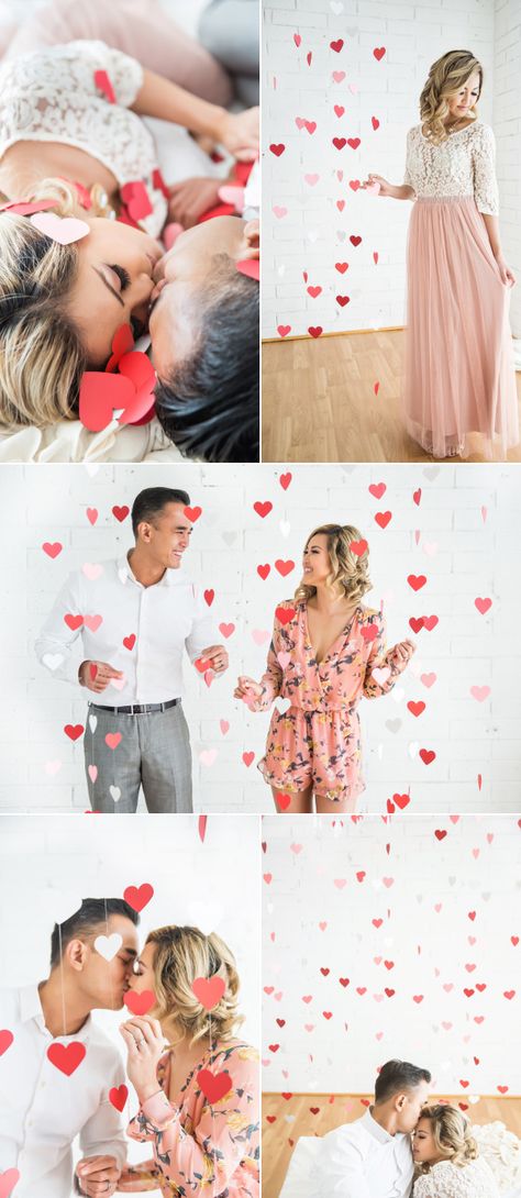 Valentine Engagement Pictures, Valentine’s Day Mini Session Ideas, Valentine Mini Session Ideas Indoor, Valentine’s Day Minis, Indoor Valentines Day Photoshoot, Valentine Family Photo Ideas, Valentines Family Pictures, Valentine’s Day Mini Session, Outdoor Valentines Day Photoshoot