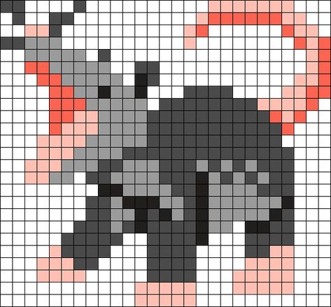 Opossum Perler Beads, Possum Perler Beads, Opossum Pixel Art, Goat Perler Bead Pattern, Mothman Perler Bead, Possum Pixel Art, Possum Perler Bead Pattern, Raccoon Perler Bead Pattern, Meme Perler Beads