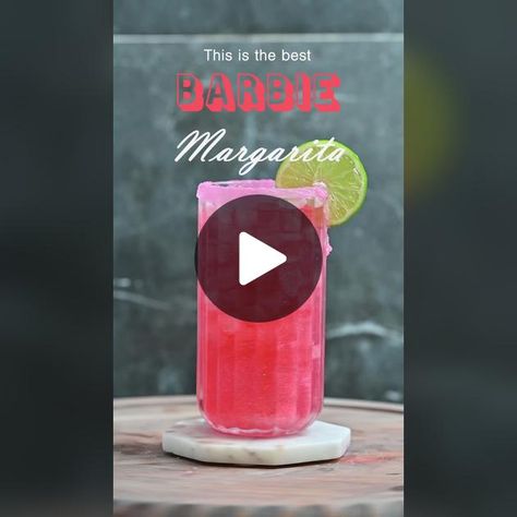 Barbie Margarita, Barbie Tiktok, Lychee Juice, Tequila Margarita, Patron Tequila, Sweet Cocktails, Classic Margarita, Agave Syrup, Margarita Recipe