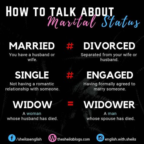 Robin Shaw on Instagram: “Guys! Do you know how to talk about your marital status? Do you know how to answer if somebody asks you "are you married?" and you're not?…” How To Talk, Marital Status, Marry You, Learn English, English Language, Talk About, Did You Know, On Instagram, Instagram