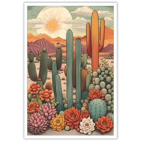 Tattoo Mural, Bluebonnet Tattoo, Art Work Decor, Art Wall Ideas, Cactus Poster, Naive Painting, Work Decor, Wood Burning Ideas, Paint Inspo