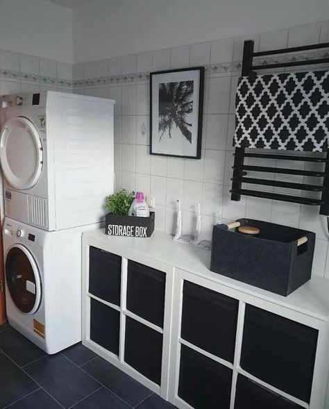 Kallax Laundry Room, Room Inspo, Laundry Room, Storage Bench, Home Appliances, Garage, New Homes, Furniture, Quick Saves