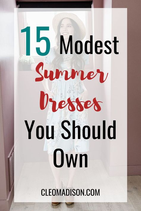 Looking for a modest dress this summer? This post has ones that are cute, classy, casual, simple, chic, and floral. They work for all body types for women. Modest Summer Clothes For Women, Womens Dresses Classy Simple, Modest Summer Dress Outfits, Simple Dress Ideas Casual, Modest Fashion Outfits Classy Summer, Cute Modest Dresses Casual, Pretty Summer Dresses Classy, Dress For Church Classy Simple, How To Dress Modestly