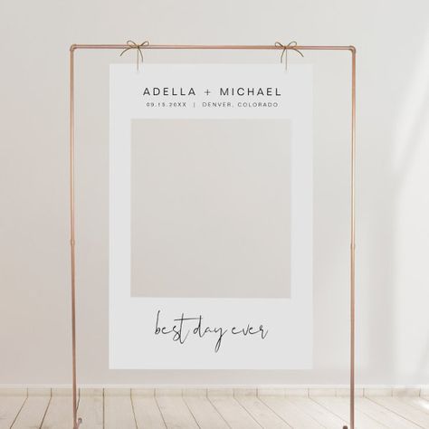 ADELLA Best Day Ever Wedding Photo Frame Prop Foam Board Wedding Photo Sign Ideas, Photo Prop Frame, Best Day Ever Wedding, Edgy Fonts, Xacto Knife, Wedding Photo Frame, Frame Props, Photo Frame Prop, Framed Wedding Photos