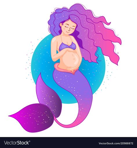 Pregnant Mermaid, Pregnancy Aesthetic, Mermaid Vector, Mermaid Skin, Mermaid Illustration, Mermaid Photos, Mermaid Baby, Mermaid Baby Showers, Purple Mermaid