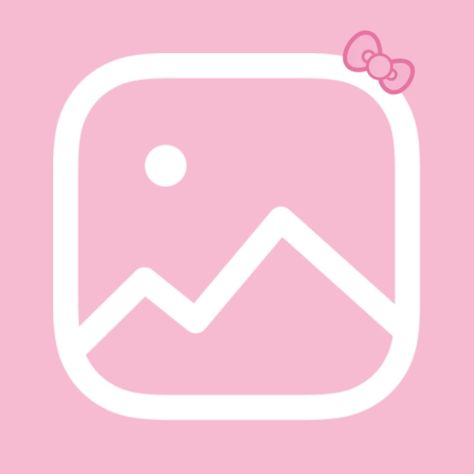 Gallery Logo Aesthetic Pink, Pink Gallery Icon, Pink Hello Kitty Widget, Photo Icon Aesthetic, Hello Kitty App Icon, App Icons Pink, Pink Hello Kitty Wallpaper Iphone, Kitty Icon, Cat App