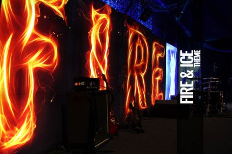 Fire and Ice Party Party Themed Events Fire And Ice Backdrop, Fire And Ice Ball, Fire And Ice Event Theme, Fire And Ice Decorations, Fire And Ice Party Theme, Fire Themed Party, Ice Party Theme, Fire And Ice Party, Fire And Ice Theme