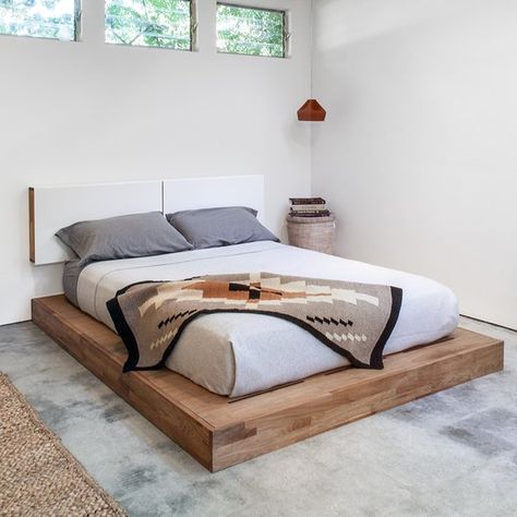 You'll love the LAX Series Platform Bed at Wayfair - Great Deals on all Furniture products with Free Shipping on most stuff, even the big stuff. Workspace Bedroom, Platform Bed Designs, Diy Platform Bed, Bed Platform, 아파트 인테리어, Diy Bed, Upholstered Platform Bed, My New Room, New Room