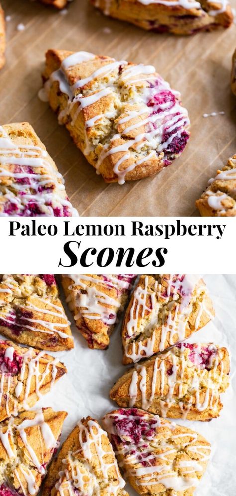 Gluten And Dairy Free Scones, Paleo Raspberry Muffins, Paleo Brunch Ideas, Gluten Free Raspberry Recipes, Gluten Free Raspberry Scones, Paleo Raspberry Recipes, Gluten Free Dairy Free Scones, Gluten Free Brunch Ideas, Gluten Free Scones Recipe