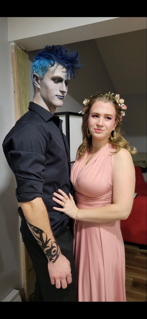 Spooky Season Couples, Hades And Persephone Couple Costume, Hades Cosplay Men, Hades And Meg Costume, Villains Couple Costume, Hades Persephone Costume, Greek Mythology Couples Costumes, Hades And Persephone Costume Halloween, Greek Couple Costume