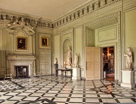 English Paneling, English Manor Houses Interior, Paris Townhouse, Marble Hall, Petworth House, Historic Interiors, Mediterranean Tiles, Dulwich Picture Gallery, Marble Room