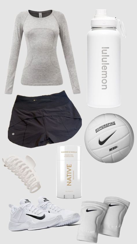 Volleyball Inspired Outfits, Volleyball Training Outfits, Volleyball Outfits Practice Clothes, Vollyball Girls Outfit, Sand Volleyball Outfit, Volleyball Outfits Practice, Volleyball Attire, Volleyball Practice Outfits, Volleyball Fits