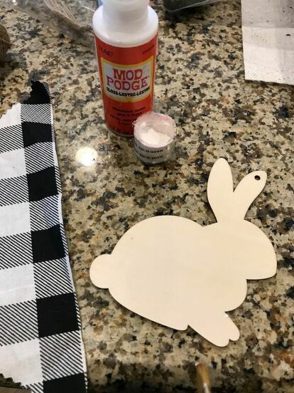 Wood Bunny Cutouts, Wooden Rabbits Diy Wood Crafts, Dollar Tree Bunny, Burlap Bunny, Wooden Bunny, Easter 2021, Wooden Rabbit, Wood Candle Sticks, Dollar Tree Diy Crafts