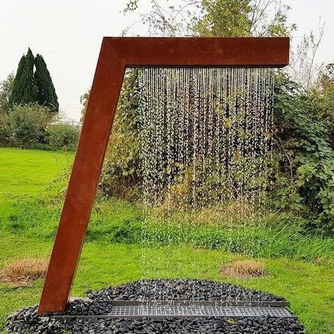 Yorkshire Water Features :: Rain Curtain Water Features Rain Curtain, Piscina Rectangular, Taman Diy, Taman Air, Air Mancur, Outdoor Water Features, Jardim Diy, Garden Water Fountains, Garden Water Feature