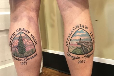 Appalachian Trail Tattoos, Portfolio II - The Trek Appalachian Tattoo, Trail Cookies, Trail Tattoo, Trail Painting, Pacific West Coast, Elk Tattoo, Trail Photography, Trail Mix Cookies, Interesting Tattoos