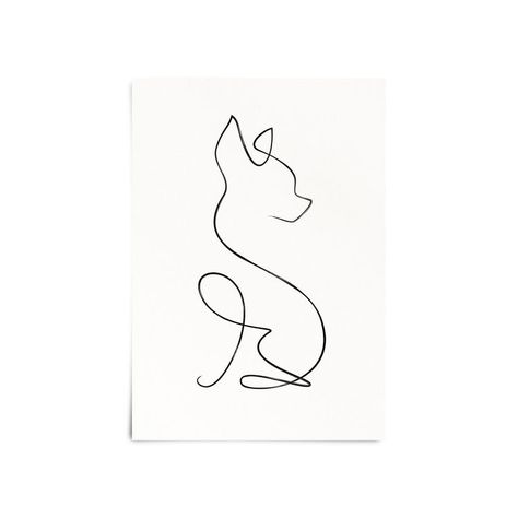 Tatoo Dog, Psy Chihuahua, Chihuahua Tattoo, Chihuahua Art, Spaniel Art, 강아지 그림, Tattoo Outline, Dog Tattoo, Dog Tattoos