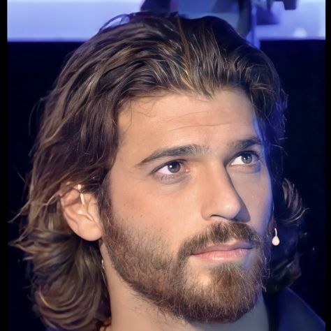 Long Hair Bearded Men, Men Hairstyles Long Hair, Men Mid Length Hair, Brown Beard, Hair Cut Guide, Boy Haircuts Long, Men's Facial Hair, Wavy Hair Men, Men's Long Hairstyles