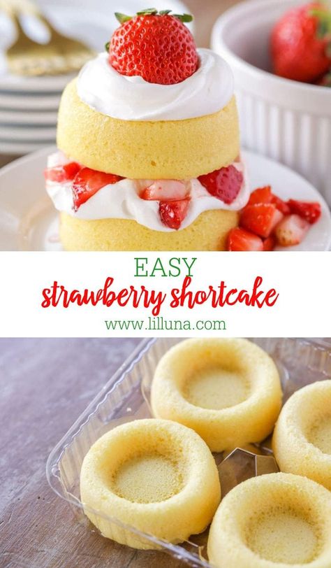 Easy Homemade Strawberry Shortcake, Frozen Strawberry Shortcake Dessert, Strawberry Shortcake For One, Strawberry Shortcake Station, Shortbread Strawberry Shortcake, Strawberry Shortcake Single Serve, Easy Strawberry Shortcake Cupcakes, Simple Strawberry Shortcake Recipe, Easy Strawberry Shortcake With Box Cake