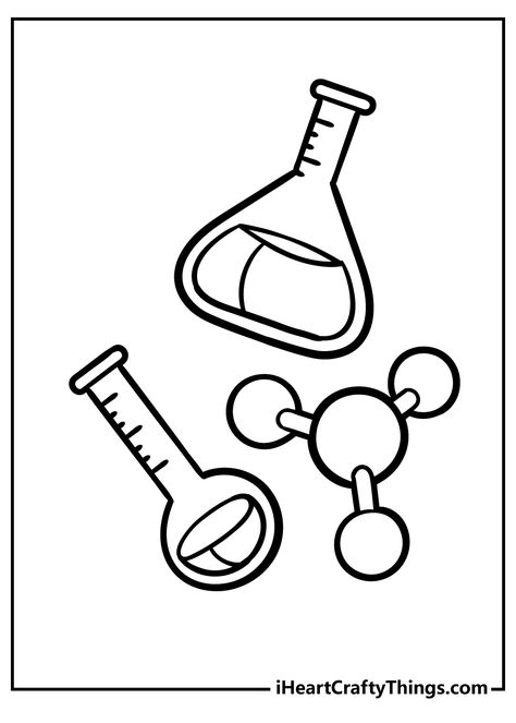 Science Things To Draw, Science Drawing Ideas Easy, Cute Science Drawings, Science Drawing Ideas Art Projects, Science Drawings Easy, Stem Coloring Pages, Science Coloring Pages Free Printable, Science Drawings Sketches, Science Related Drawings