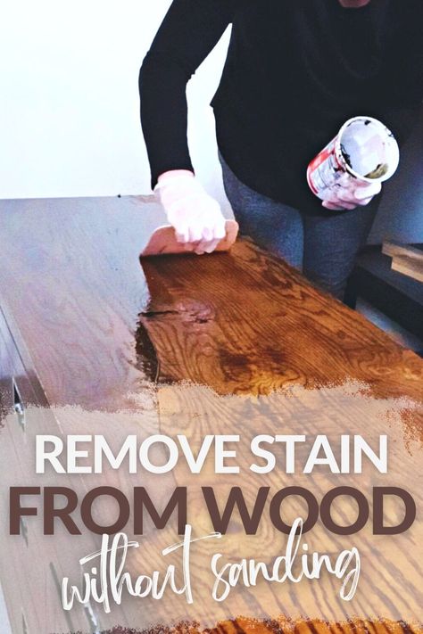 Remove Stain From Wood Without Sanding Stripping Stained Wood, Stain Wood Furniture, Staining Wood Furniture, Removing Stain From Wood, How To Stain Wood, Best Wood Stain, Stain Wood, Household Help, Oil Based Stain