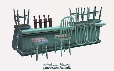 Ma chère Provence Bar set | satterlly on Patreon Sims 4 Bar, Cc Sims 4 Furniture, Sims Furniture, Outside Bars, Cc For Sims 4, Old Bar, Building Inspiration, Sims 4 Furniture, Sims 4 Cc Furniture