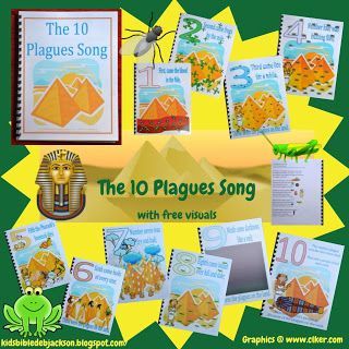 Bible Fun For Kids: Moses & The 10 Plagues Song Flipchart and More Moses Crafts, Bible Class Activities, 10 Plagues, Ten Plagues, Bible Songs, Bible Story Crafts, Preschool Bible, Bible School Crafts, Christian Crafts