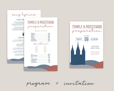 Temple Priesthood Preview Program, Lds Primary, Cellular Phone, Editable Invitations, Mobile Device, Web Browser, Invitation Paper, Programming, Temple