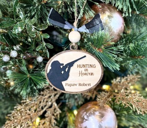 Hunting Christmas Ornaments, Layered Ornaments, Vinyl Christmas Ornaments, Hunting Ornaments, The Deer Hunter, Deer Hunter, Memory Tree, Deer Hunters, Precious Gift