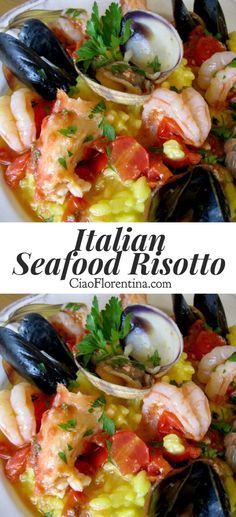 Seafood Risotto Recipes, Risotto Recipes Shrimp, Saffron Shrimp, Clams And Mussels, Filet Mignon Chorizo, Saffron Recipes, Seafood Risotto, Diy Easy Recipes, Risotto Recipe