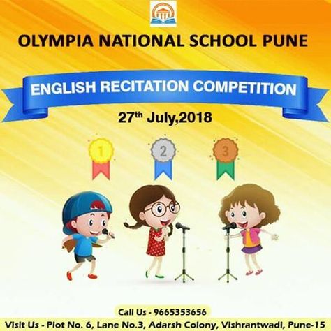 ENGLISH RECITATION COMPETITION #EnglishRecitationCompetition #olympia #olympianationalschool #kindergarten #preschool #school #Tingrenagar #vishrantwadi #Pune English Recitation, School Art Activities, School Decoration, Online Class, Dance Competition, School Decorations, Pre School, School Art, Art Activities