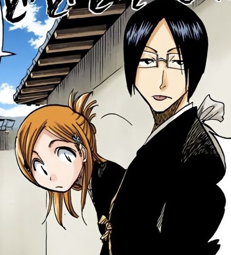 Orihime X Uryu, Orihime Halloween, Uraume Manga, Orihime Manga, Orihime Inoue Icons, Bleach Manga Icons, Riruka Bleach, Orihime Icon, Bleach Pfps