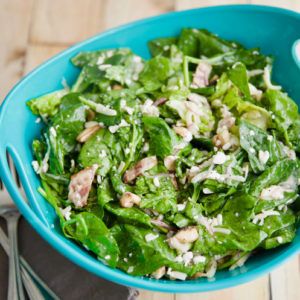 Marianne's Spinach Salad - One Good Thing by Jillee Best Spinach Salad, Lettuce Salads, Honey Pork Chops, Holiday Dinner Menu, Sweet Potato Side Dish, Sweet Potato Sides, The Best Salad, Side Salads, Special Meals