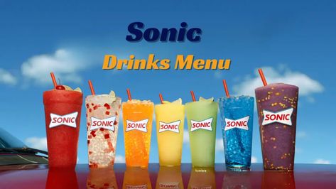 Explore the Sonic Drinks Menu to enjoy in summer. Feel freshness with hundreds of Drink flavors and satisfy your thirst. Thi pin leads you to the Drinks Menu offered by Sonic Drive-In Sunrise Drink, Drink Flavors, Sonic Drinks, Sonic Drive In, Secret Menu, Flavored Drinks, Drink Menu, Drive In, In Summer