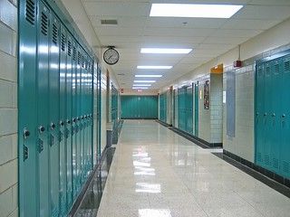 School Hallway | Empty Hallway in a Public School | Hannah Pinkgirl | Flickr School Clean, School Custodian, High School English Classroom, School Hallway, Teacher Burnout, Secondary English, School Hallways, Secondary Classroom, English Classroom