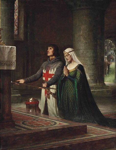 Category:Paintings of Christian prayers - Wikimedia Commons Edmund Blair Leighton, Pre Raphaelite Art, Medieval Aesthetic, Medieval Paintings, Berthe Morisot, Rennaissance Art, Historical Painting, Pre Raphaelite, Medieval Clothing