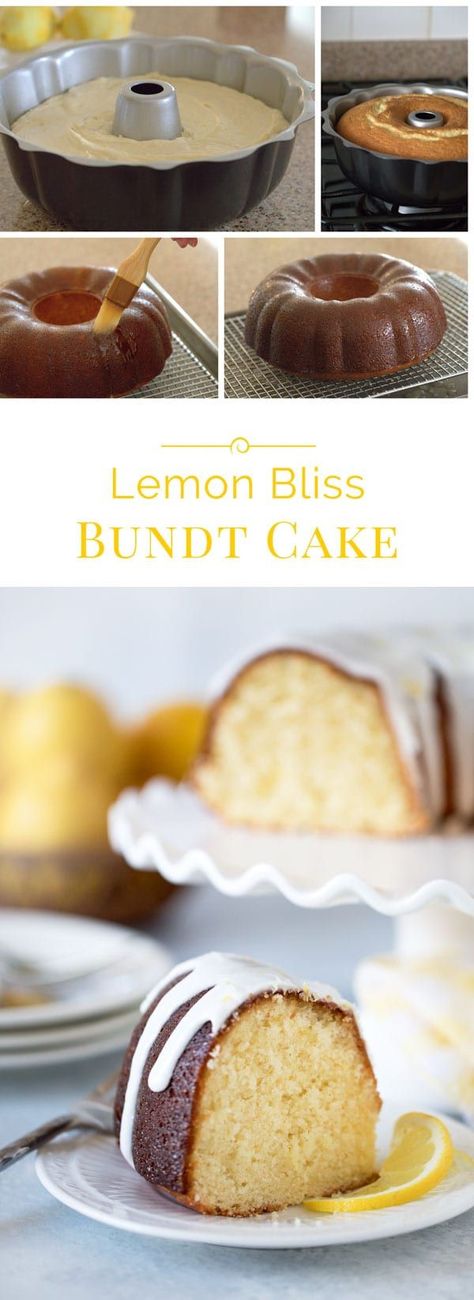 This Lemon Bliss Bundt cake is sweet and tart and super moist just like a lemon bundt cake should be. It's King Arthur Flour's 2017 Recipe of the Year.  #cake #kingarthur #baking #bundt Lemon Bundt Cake Recipe, Lemon Bundt Cake, King Arthur Flour, Bundt Cakes Recipes, Bundt Cakes, Easter Cakes, King Arthur, Bundt Cake, Let Them Eat Cake