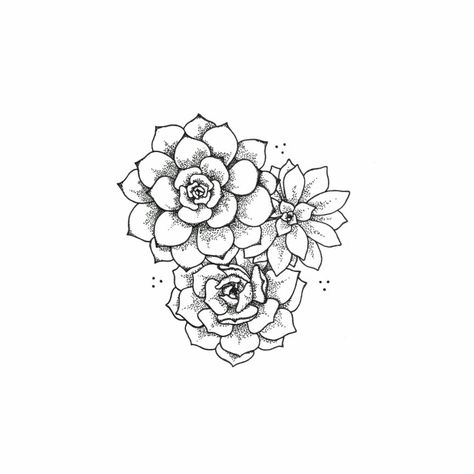 . Succulent Drawing, Succulent Tattoo, Succulents Drawing, Backpiece Tattoo, Drawing Tattoo, Disney Tattoo, Tiny Tattoo, Diy Tattoo, Plant Drawing