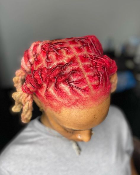 Loc Versatility, Colors Locs, Loc Dye, Color Dreads, Color Locs, Dread Ideas, Locs Color, Dyed Dreads, Fade Haircut Curly Hair