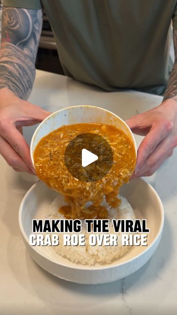 Kristopher l Houston Food and Travel on Instagram: "💬 When you can’t hop on train to New York or airplane to Shanghai to eat the silky and smooth crab roe 🦀 over rice dish, you make your girlfriend make it for you 😈🤤. Today, we are making the VIRAL crab roe over rice dish that we’ve been seeing all over TikTok‼️ Silk smooth, decadent, just down right umami… this dish will absolutely rock your socks off 🧦. 📍: Houston, TX 👇🏼: Comment 🦀 if you want the recipe‼️" Crab Ramen Noodle Recipes, Rice With Crab Meat, Ramen Noodles With Crab Meat, Crab Ramen, Crispy Rice Sushi Crab, Houston Food, Rice Dishes, Chinese Food, Crab