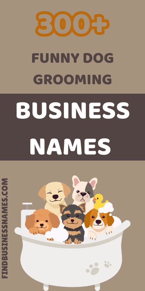 Check out these hilarious dog grooming business names! 

Perfect for pet lovers and aspiring entrepreneurs, these funny names will make your business stand out. 

Get inspired and add some humor to your grooming services. 

#FunnyDogGroomingBusinessNames Small Dog Grooming Salon Ideas Decor, Dog Grooming Business Names, Dog Grooming Names Ideas, Grooming Salon Names, Dog Business Names, Groomer Salon, Dog Groomer Humor, Funny Dog Grooming, Pet Grooming Shop