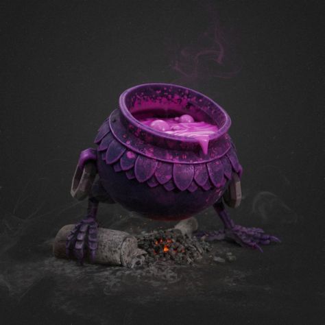 Cauldron Art, Ceramic Cauldron, Cauldron Witch, Wild Sea, Witch Cauldron, Magic Items, Game Concept Art, Character Inspo, Game Concept